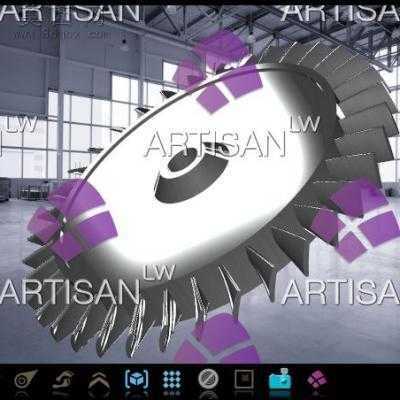 扇叶 3D模型中望3D设计,Z3