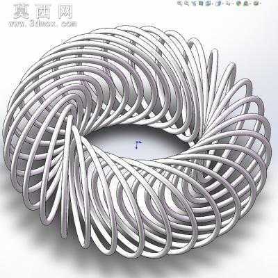 圆周弹簧 3D模型