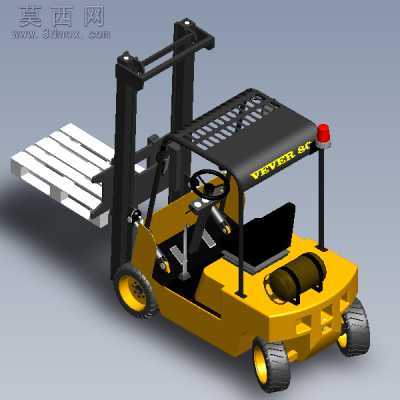 叉车完整零件和装配图 3D模型