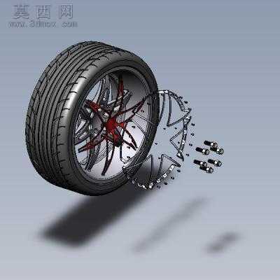 轮胎深盘轮 3D模型