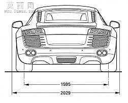 奥迪R8跑车 3D模型