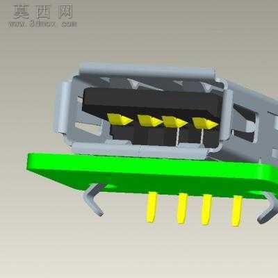 USB2.0连接器 3D模型
