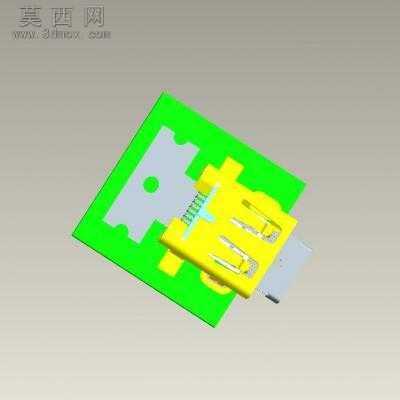 HDMI D��ĸ����SMT�ͽ� 3Dģ��