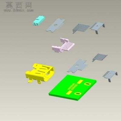 HDMI D��ĸ����SMT�ͽ� 3Dģ��