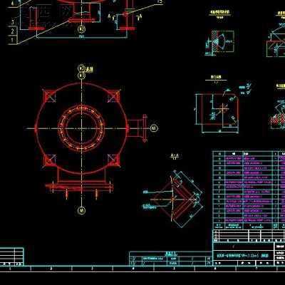 苯蒸馏一塔塔顶闪蒸罐 VN=3.33m3 装配图 CAD图纸