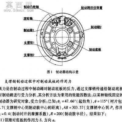 有限元分析在鼓式制动器底板设计中的应用 行业资料