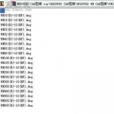HG20592法兰(WN、SO)CAD图库 CAD图纸