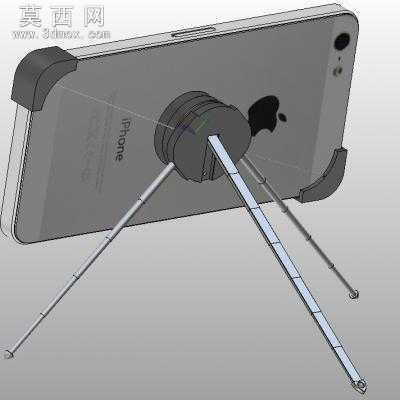 创意的iphone5S钥匙扣手机架 3D模型中望3D设计,Z3