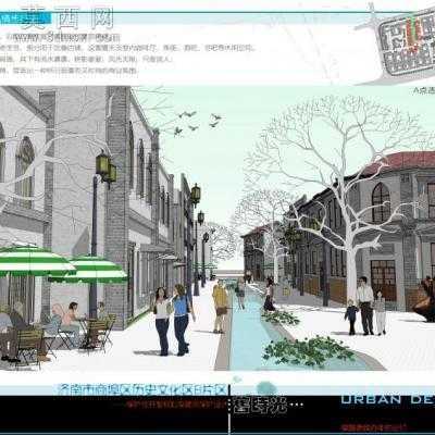 济南市商埠区历史文化区B片区保护性开发规划方案图 3D模型