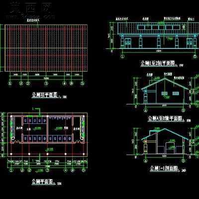 公共设施公厕、报刊亭、管理房 等 CAD图纸