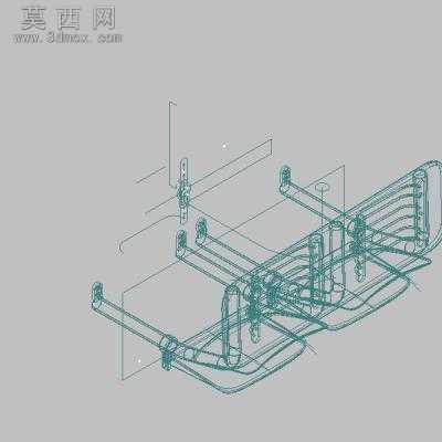 学生用课桌 3D模型