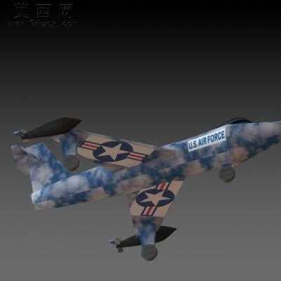 简单美观Lockheed f-104战斗机 3D模型