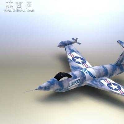 简单美观Lockheed f-104战斗机 3D模型