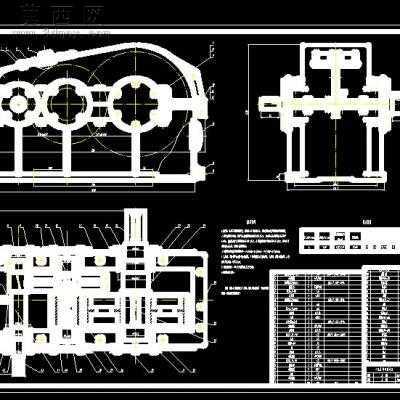 二级减速器 3D模型
