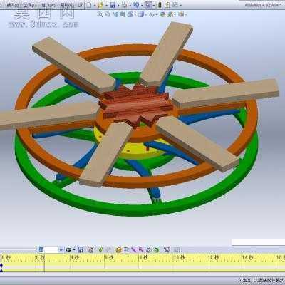 旋转缩放桌 3D模型