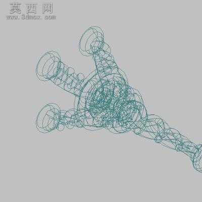 创意螺旋铁塔 3D模型