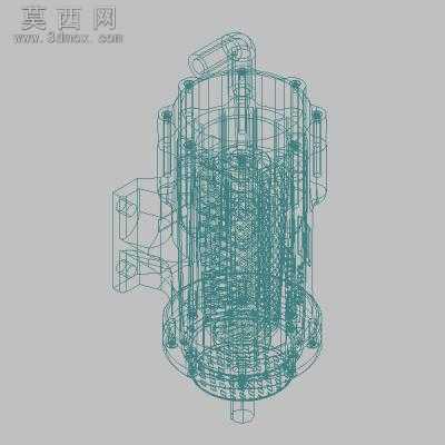 气动系统电机 3D模型
