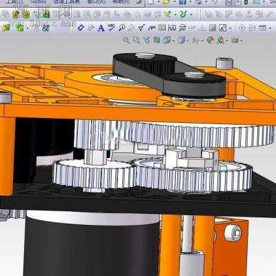 结构复杂的多轴传动 3D模型
