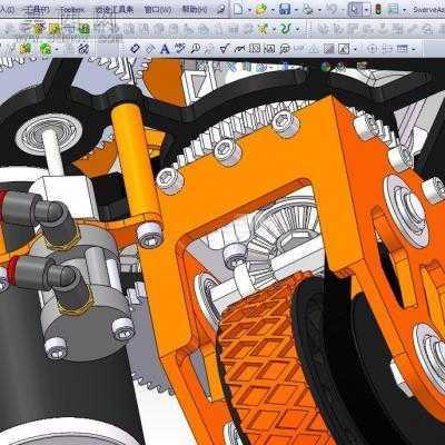 结构复杂的多轴传动 3D模型