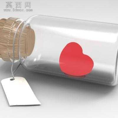 漂流瓶 3D模型