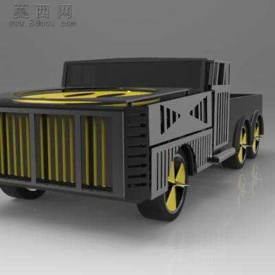 喜剧之王武装车 3D模型中望3D设计,Z3