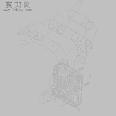 1000CC进气歧管 3D模型,