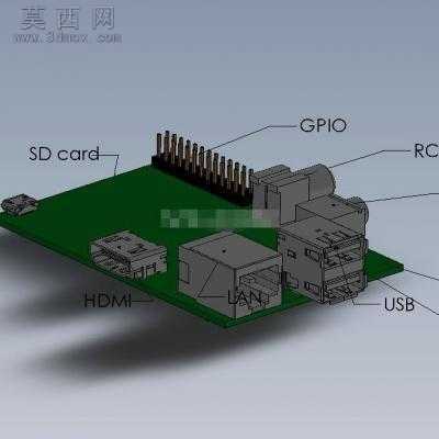 投影仪主板 3D模型