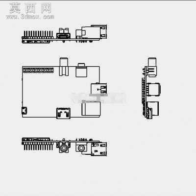 投影仪主板 3D模型