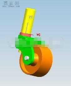电子小车前轮万向轮 3D模型