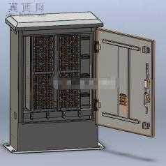 海军旋卡式电缆交接箱 3D模