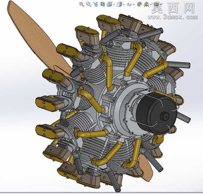 9缸星型发动机SW设计