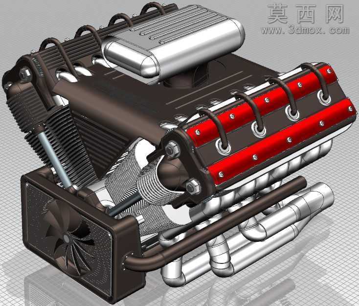 V8发动机UG设计