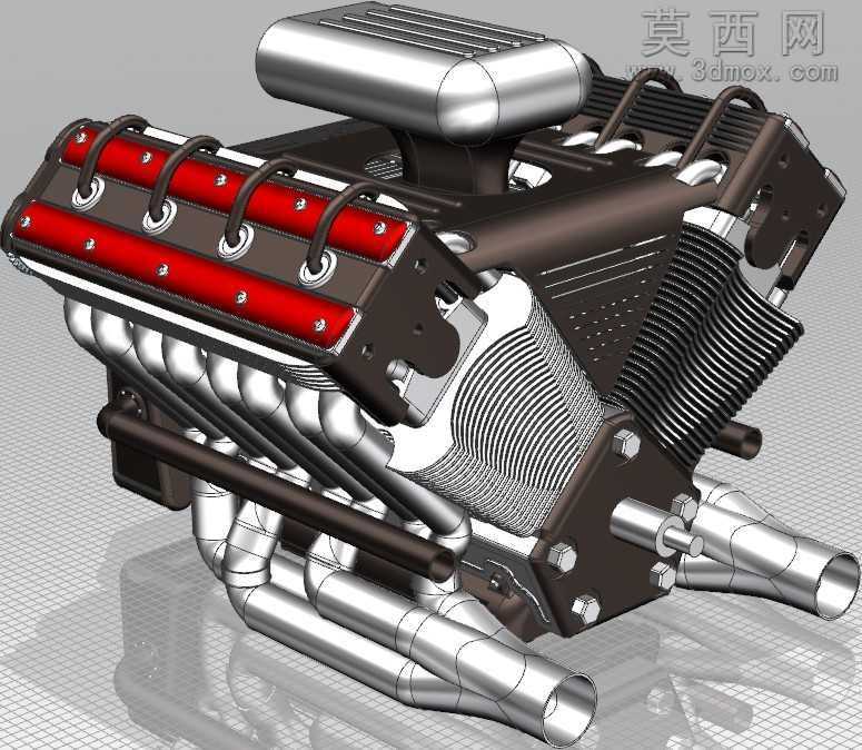 V8发动机UG设计