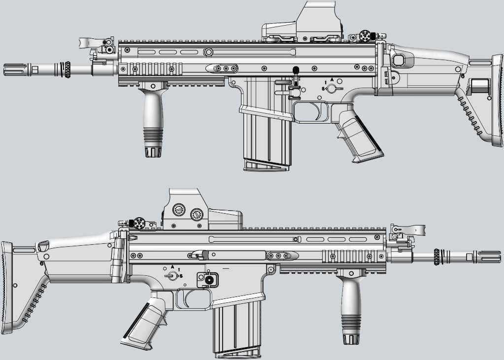 FN SCAR MK17特种突击步枪SW模型