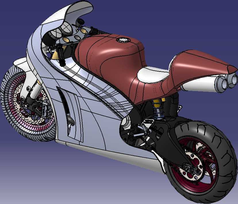 摩托车CATIA V5 R21设计