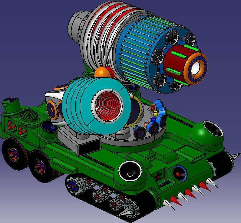 重型低音坦克冲击波音箱CATIA V5 R21设计
