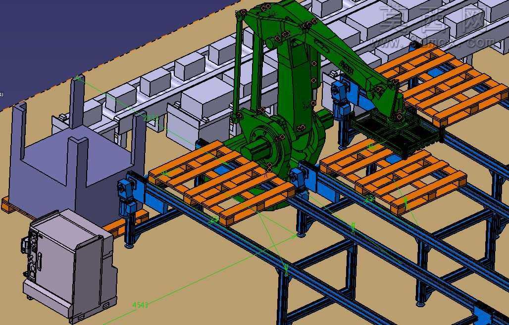 ABB码垛机器人流水线CATIA V5 R21设计