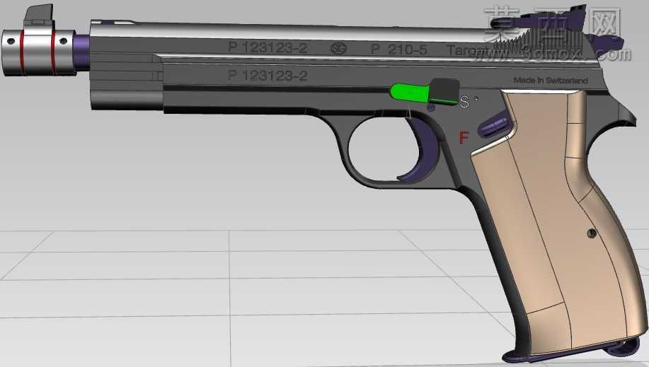 SIG P210半自动手枪UG设计