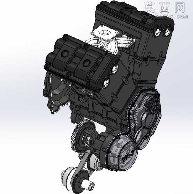 V4摩托车发动机PROE设计