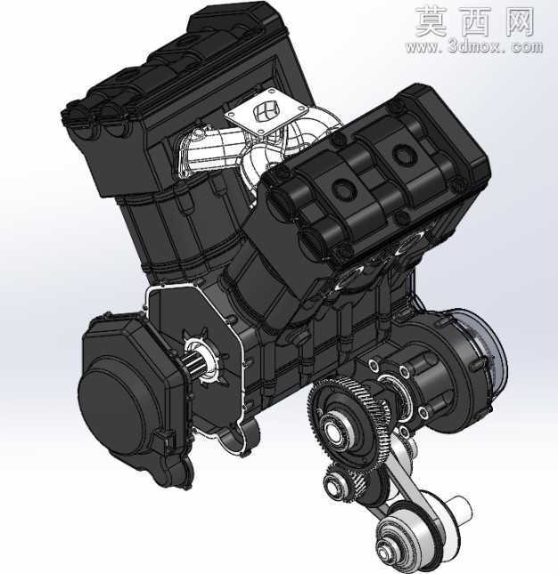 V4摩托车发动机PROE设计