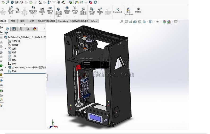 3D��ӡ�� ��200x200x250mm���ṹ��ϸ��άģ��